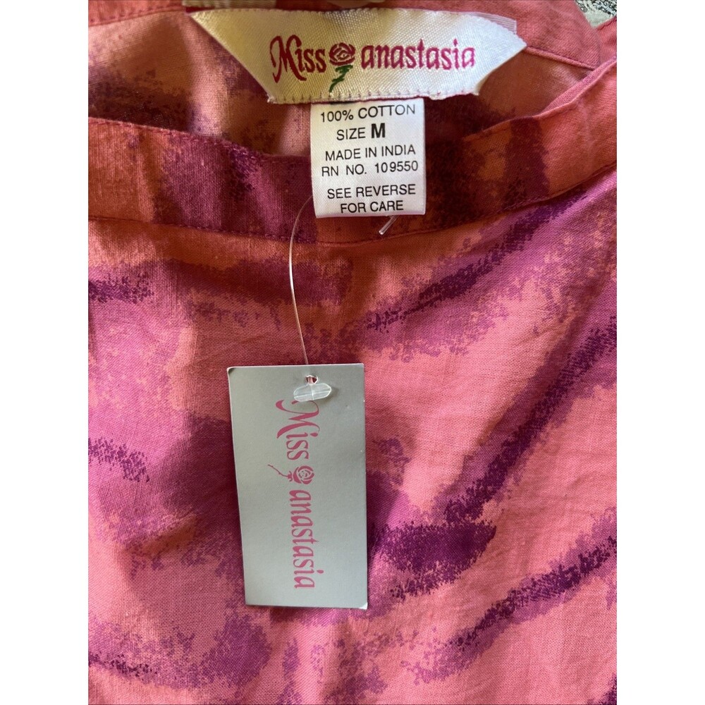 Miss Anastasia Hawaiian Village Print Maxi Skirt Pink Medium Sequins Beading NWT - Picture 11 of 16